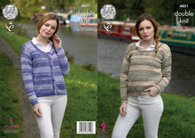 Load image into Gallery viewer, King Cole Double Knitting Pattern - Ladies Sweater &amp; Cardigan (4801)
