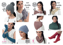 Load image into Gallery viewer, King Cole Double Knitting Pattern - Ladies Winter Accessories (4369)