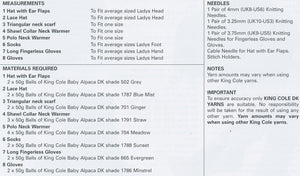 King Cole Double Knitting Pattern - Ladies Winter Accessories (4369)