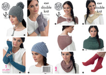 Load image into Gallery viewer, King Cole Double Knitting Pattern - Ladies Winter Accessories (4369)