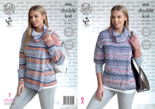Load image into Gallery viewer, https://images.esellerpro.com/2278/I/140/046/king-cole-double-knitting-pattern-ladies-womens-easy-knit-cardigans-4856.jpg