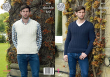 Load image into Gallery viewer, King Cole Double Knitting Pattern - Mens Cricket Slipover &amp; Sweater (4939)
