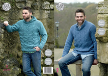 Load image into Gallery viewer, King Cole Double Knitting Pattern - Mens Cable Sweaters (4926)