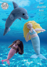 Load image into Gallery viewer, King Cole Double Knitting Pattern - Mermaid &amp; Dolphin Toys (9063)