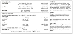 King Cole Double Knitting Pattern - 4005 Blankets & Teddy Bear