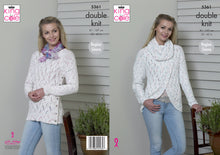 Load image into Gallery viewer, https://images.esellerpro.com/2278/I/170/736/king-cole-ladies-double-knit-knitting-pattern-sweater-cardigan-cowl-5361.jpg