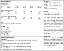 Load image into Gallery viewer, King Cole Double Knit Crochet Pattern - Ladies Waistcoat Hat Scarf &amp; Wrap (4764)