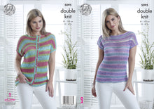 Load image into Gallery viewer, King Cole Double Knitting Pattern - Ladies Top &amp; Cardigan (5095)