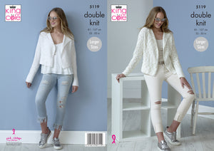 King Cole Double Knitting Pattern - Ladies Jackets (5119)
