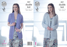 Load image into Gallery viewer, King Cole Double Knitting Pattern - Ladies Lacy Cardigans (4837)