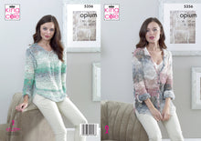 Load image into Gallery viewer, King Cole Opium Knitting Pattern - Ladies Shirt &amp; Top (5356)
