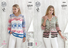 Load image into Gallery viewer, King Cole Opium Knitting Pattern - Ladies Frilly Top &amp; Cardigan (4466)