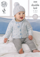 Load image into Gallery viewer, King Cole Double Knitting Pattern - Childrens Cardigans &amp; Hats (4320)