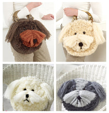 Load image into Gallery viewer, King Cole Super Chunky Crochet Pattern - Cockerpoo Handbag &amp; Pyjama Case (9097)