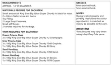 Load image into Gallery viewer, King Cole Super Chunky Crochet Pattern - Cockerpoo Handbag &amp; Pyjama Case (9097)