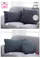 Load image into Gallery viewer, King Cole Super Chunky Knitting Pattern - Cushions (5199)
