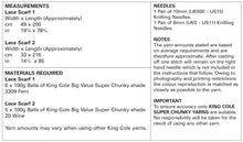 Load image into Gallery viewer, King Cole Super Chunky Knitting Pattern - Ladies Scarves (5338)