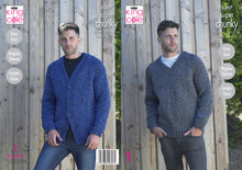 Load image into Gallery viewer, King Cole Super Chunky Knitting Pattern - Mens Cardigan &amp; Sweater (5307)