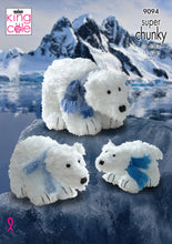 Load image into Gallery viewer, King Cole Super Chunky Knitting Pattern - Polar Bears (9094)