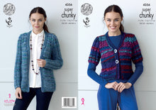 Load image into Gallery viewer, King Cole Super Chunky Knitting Pattern - Ladies Cardigans (4356)