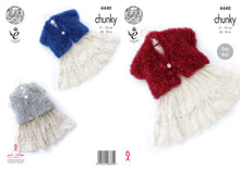 Load image into Gallery viewer, King Cole Tinsel Chunky Pattern - Girls Round &amp; V Neck Cardigans (4440)