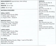 Load image into Gallery viewer, King Cole Tinsel Chunky Knitting Pattern - Santa Toys (9031)