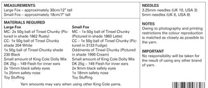 King Cole Tinsel Chunky Knitting Pattern - Fox Toys (9110)