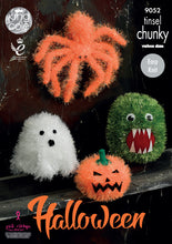 Load image into Gallery viewer, King Cole Tinsel Chunky Knitting Pattern - Halloween Monsters (9052)