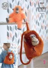 Load image into Gallery viewer, https://images.esellerpro.com/2278/I/142/461/king-cole-tinsel-chunky-knitting-pattern-orangutan-backpack-toy-9057.jpg
