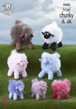 Load image into Gallery viewer, King Cole Tinsel Chunky Knitting Pattern - Sheep (9080)
