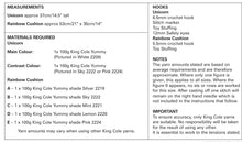 Load image into Gallery viewer, King Cole &#39;Yummigurumi&#39; Crochet Pattern - Unicorn &amp; Rainbow Cushion (9068)