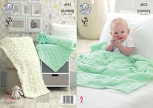 Load image into Gallery viewer, King Cole Yummy Knitting Pattern - Baby Blankets (4822)