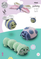 King Cole Yummy Knitting Pattern - Bugs Toys (9060)