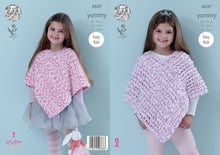 Load image into Gallery viewer, King Cole Yummy Knitting Pattern - Girls Ponchos (4537)
