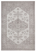 Load image into Gallery viewer, http://images.esellerpro.com/2278/I/197/029/miami-19517-traditional-medallion-outdoor-garden-mat-carpet-rug-grey-beige-1.jpg