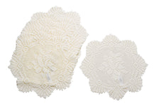 Load image into Gallery viewer, https://images.esellerpro.com/2278/I/147/515/monica-lace-floral-scalloped-edge-doilies-table-mats-12-inch-cream.jpg