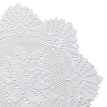 Load image into Gallery viewer, https://images.esellerpro.com/2278/I/147/515/monica-lace-floral-scalloped-edge-doilies-table-mats-12-inch-white-close-up.jpg