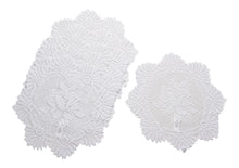 Load image into Gallery viewer, https://images.esellerpro.com/2278/I/147/515/monica-lace-floral-scalloped-edge-doilies-table-mats-12-inch-white.jpg