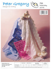 Load image into Gallery viewer, Peter Gregory Double Knitting Pattern - 733 Shawls &amp; Pram Covers