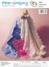 Load image into Gallery viewer, Peter Gregory Double Knitting Pattern - 733 Shawls &amp; Pram Covers