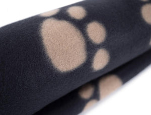 Archies Petface Soft Fleece Paw Print Comforter / Blanket