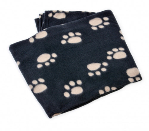 Archies Petface Soft Fleece Paw Print Comforter / Blanket