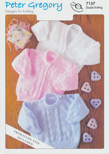 Peter Gregory Double Knitting DK Pattern Sweaters & Cardigans 7137