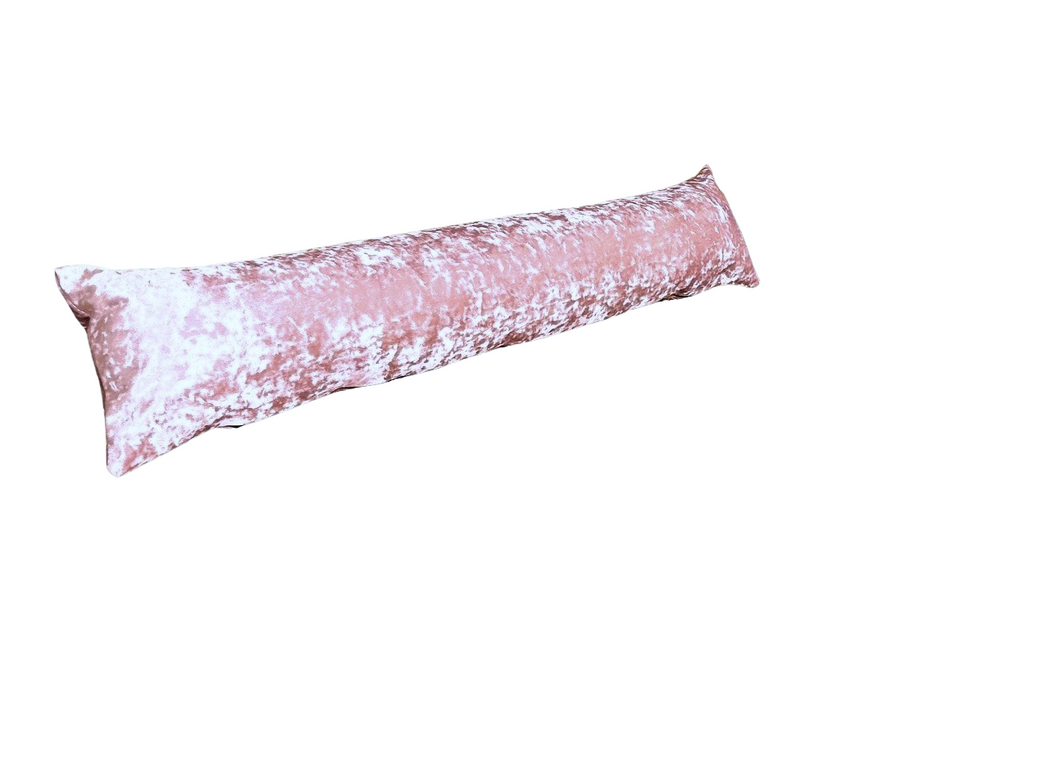Pale Pink Crushed Velvet Draught Excluder (3ft)