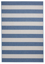 Load image into Gallery viewer, http://images.esellerpro.com/2278/I/196/887/think-rugs-santa-monica-48644-striped-outdoor-patio-garden-carpet-rug-mat-blue-beige-1.jpg