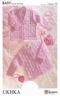 Double Knitting Pattern - UKHKA 19 Baby Cardigans