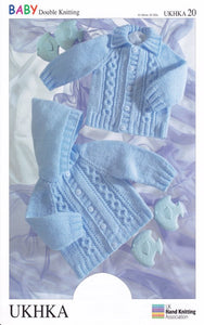 Baby Double Knitting Pattern - UKHKA 20 Jackets