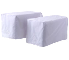Load image into Gallery viewer, Broderie Anglaise Floral Square Armcaps (White)